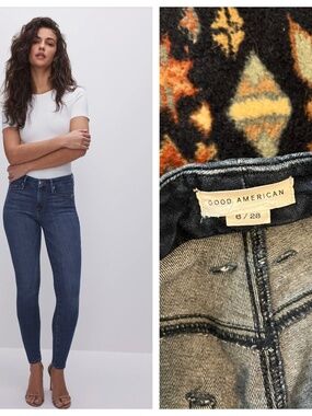 Good American Good Legs Medium Wash Skinny‎ Jeans 8/29